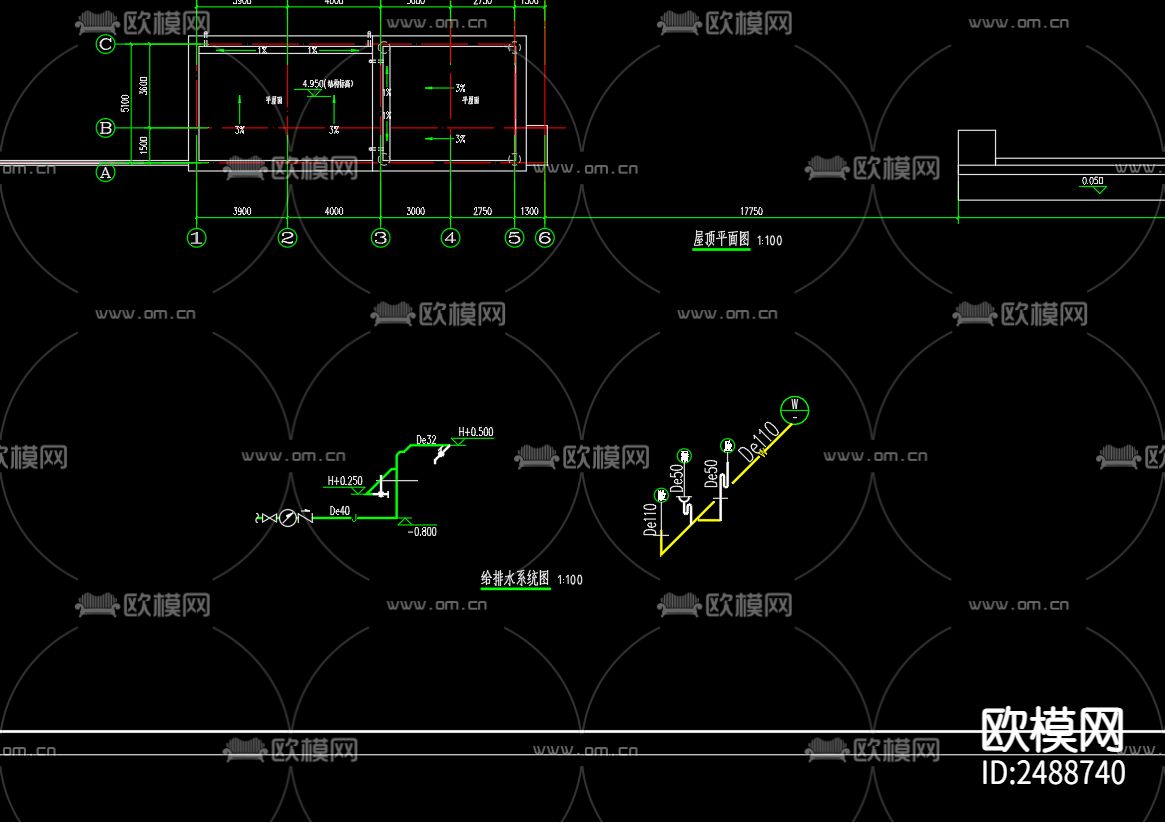 荣格轮业科技江苏有限公司大门系统设计CAD施工图下载（渲染图4）