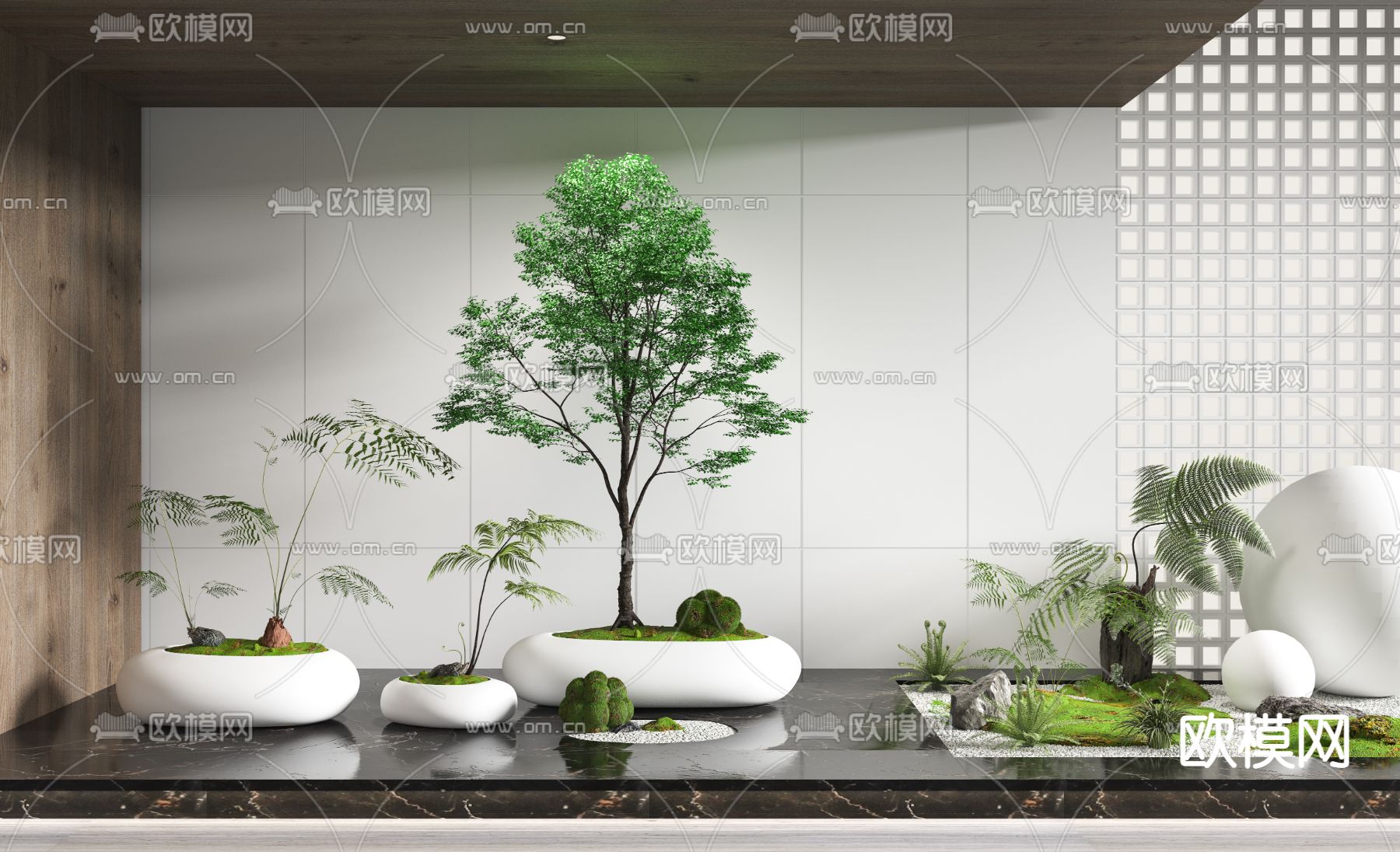 景观树 绿植小品3d模型下载