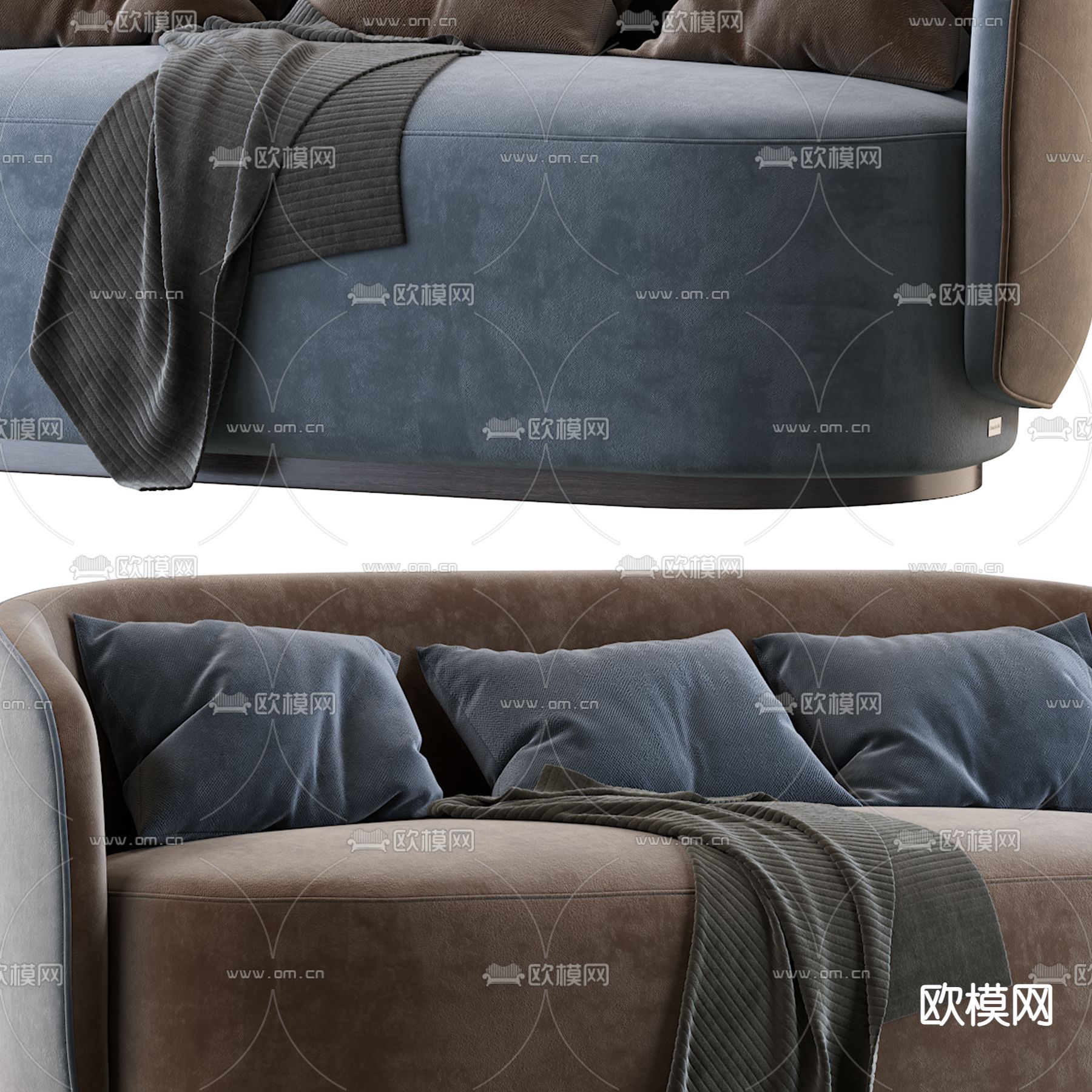 FENDI 双人沙发3d模型下载（渲染图3）