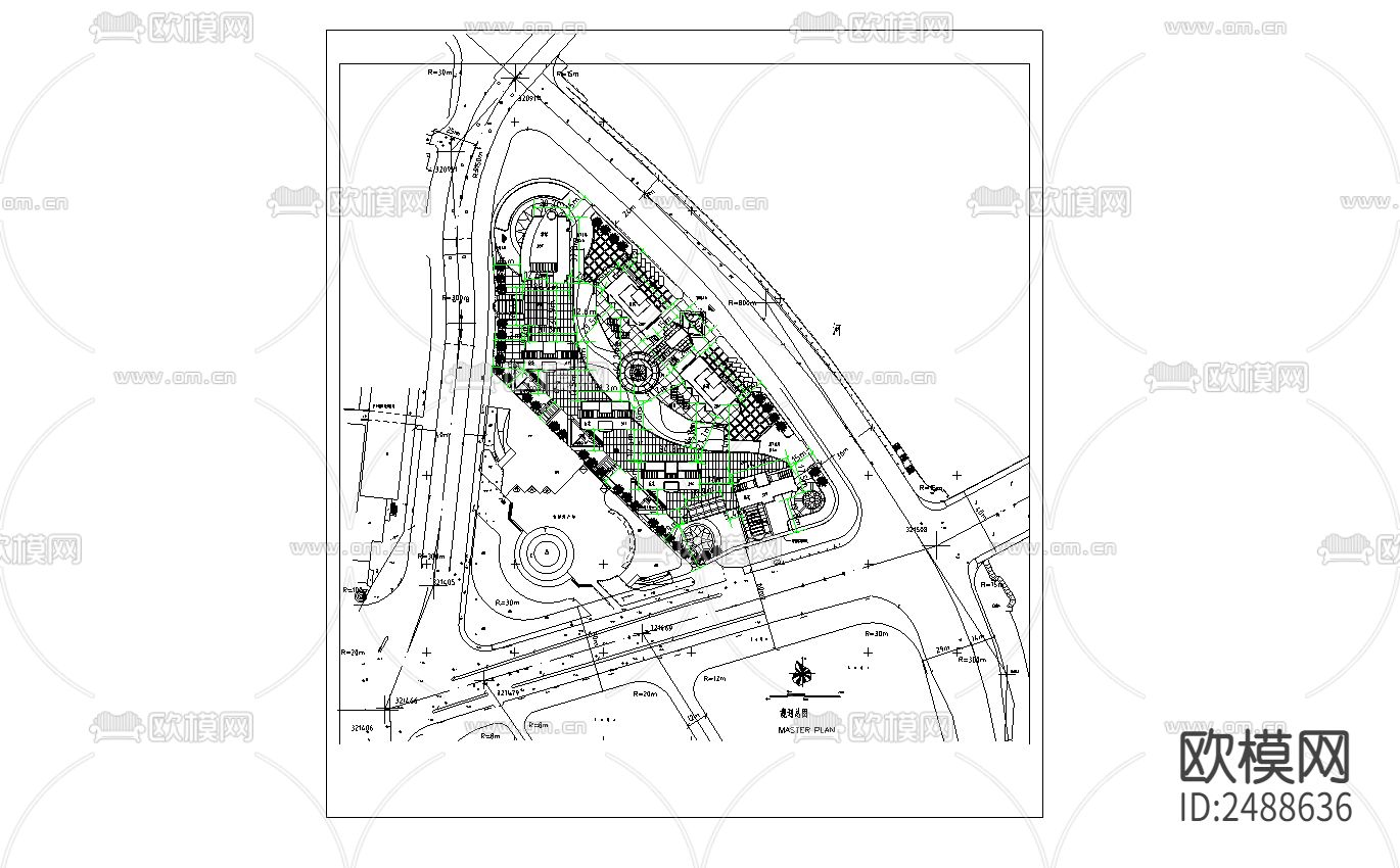 海河某商住项目CAD施工图下载（渲染图1）