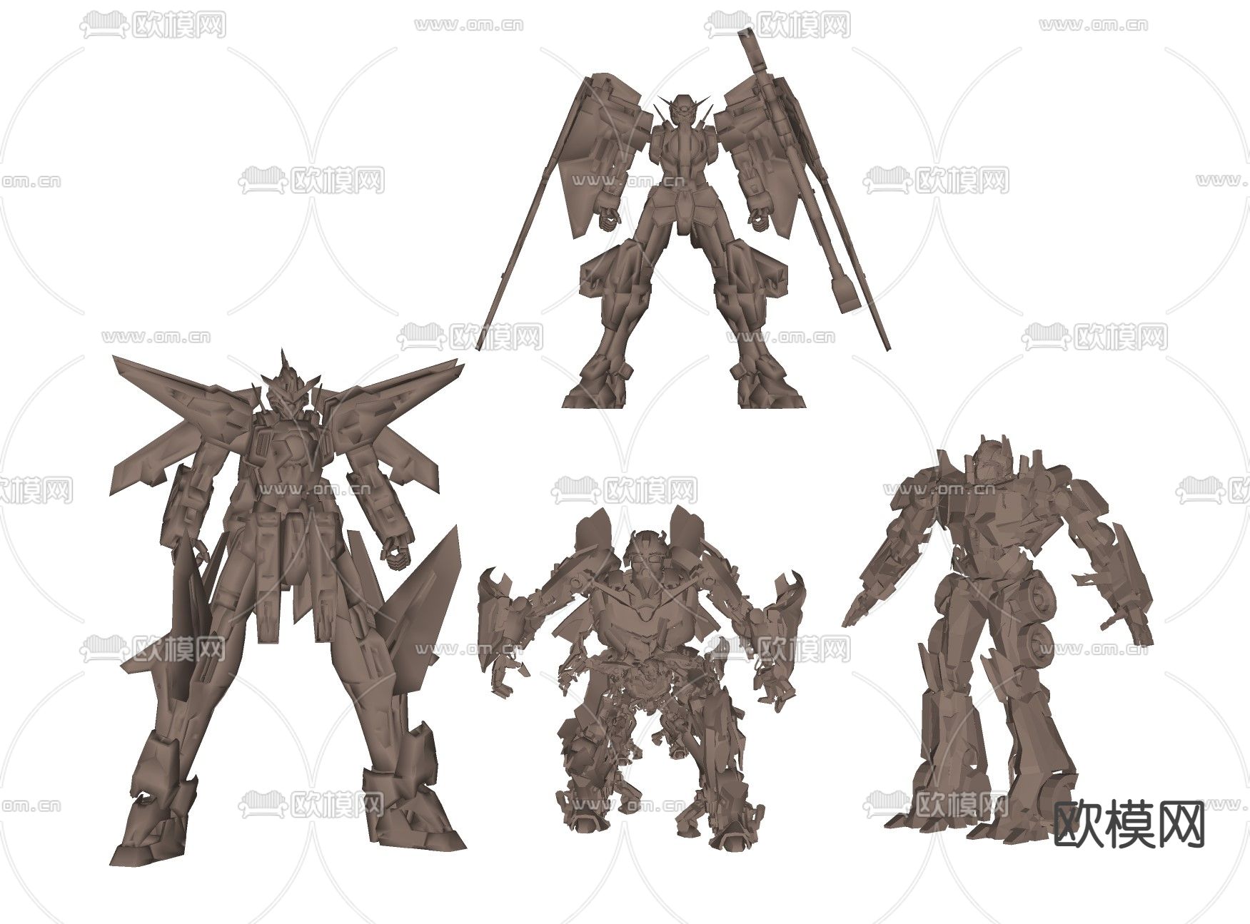 现代潮玩 机器人手办su模型下载（渲染图2）