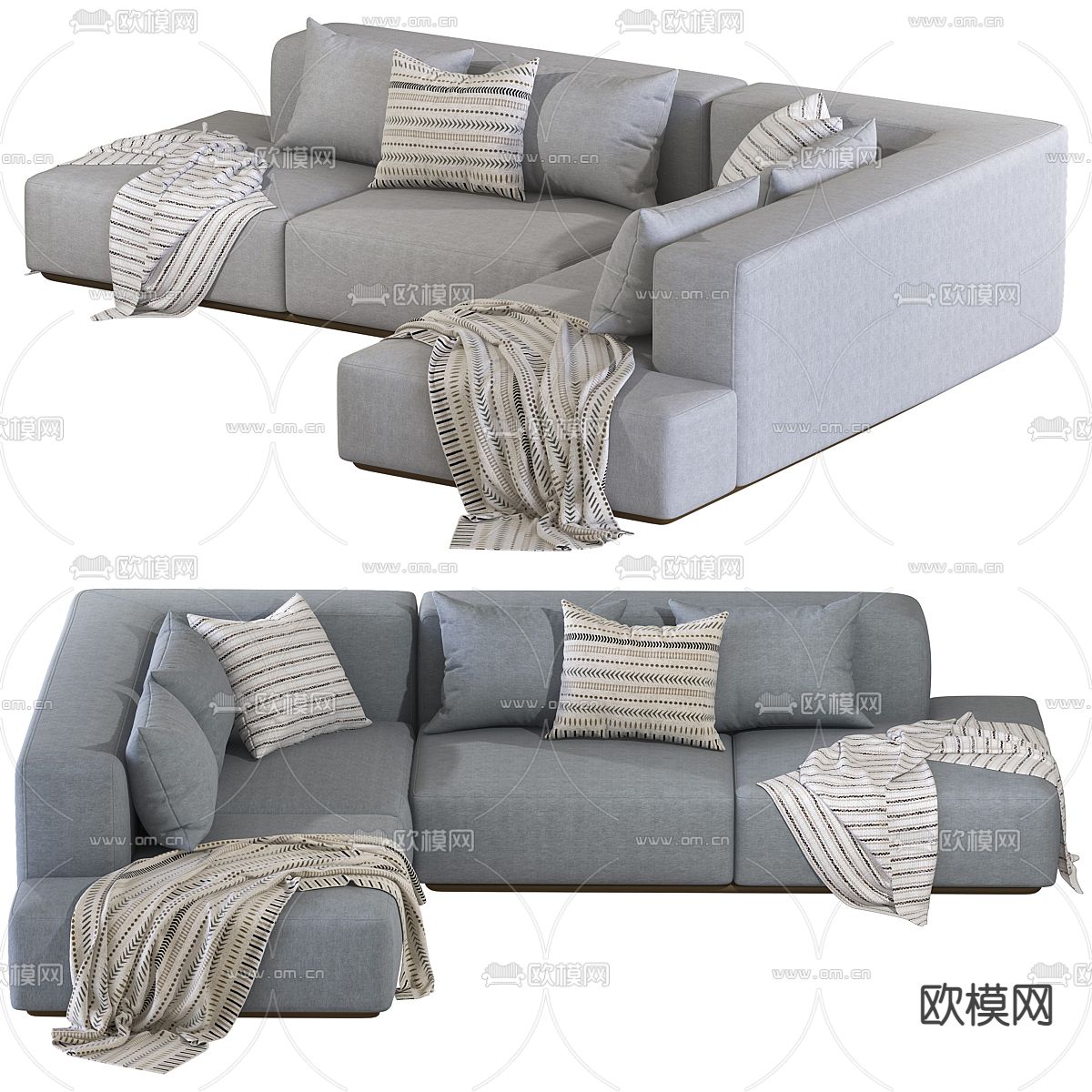 CORNER 转角沙发3d模型下载（渲染图3）