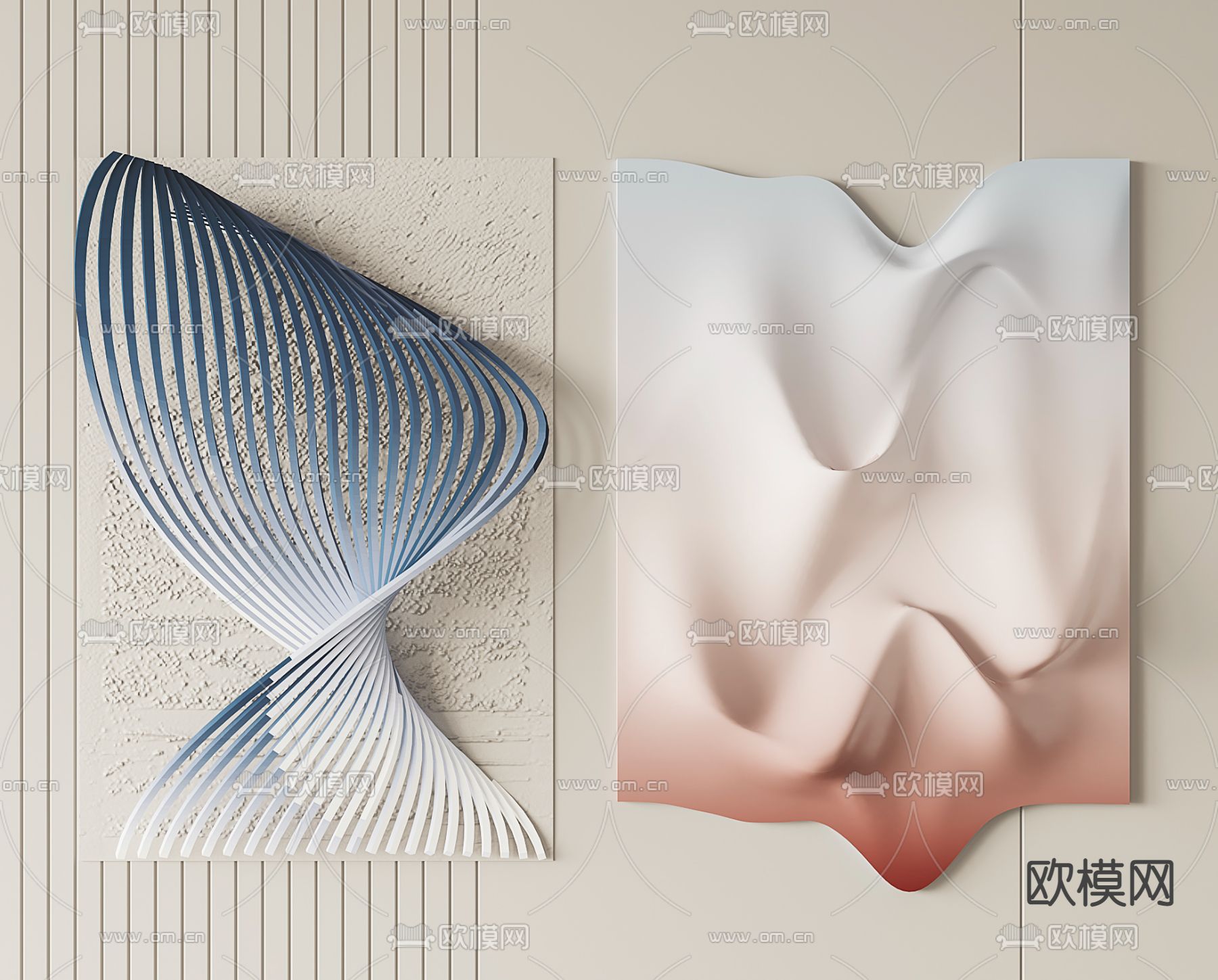 立体墙饰 挂饰 立体画3d模型