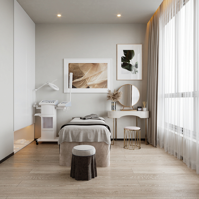  美容店SPA 护理房su模型 