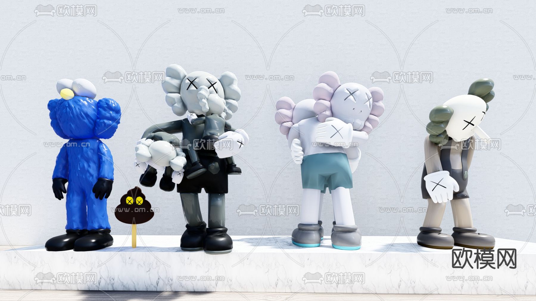 现代KWAS公仔 手办玩偶su模型下载（渲染图1）