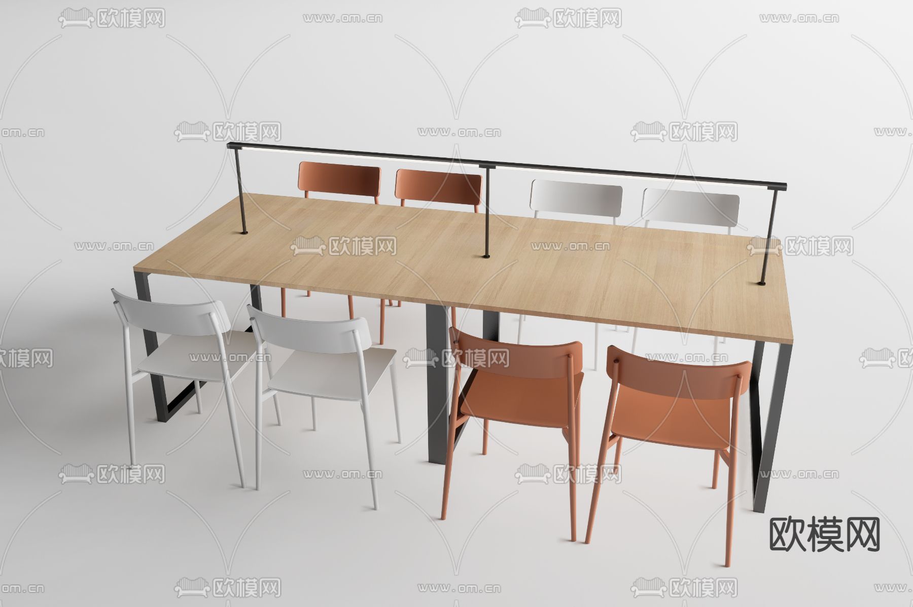 书桌椅 课桌椅 写字台3d模型下载_ID12317130_3dmax免费模型-欧模网