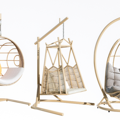  现代吊椅 吊篮su模型 