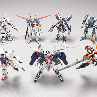  变形机器人手办su模型 