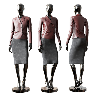  现代模特 西装模特su模型 