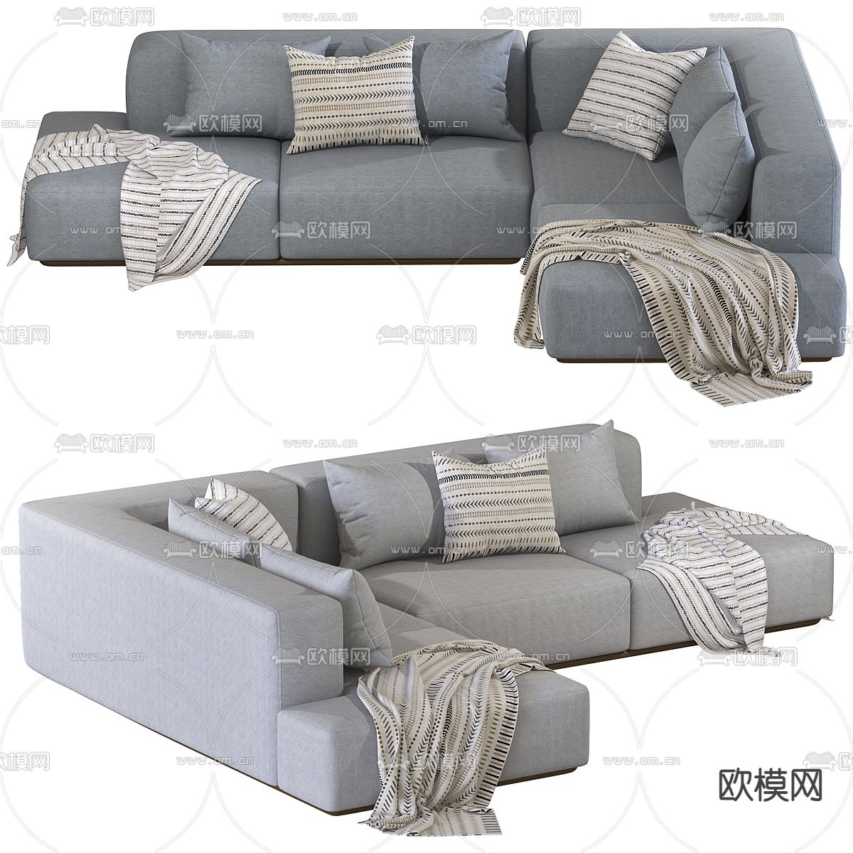 CORNER 转角沙发3d模型下载（渲染图2）