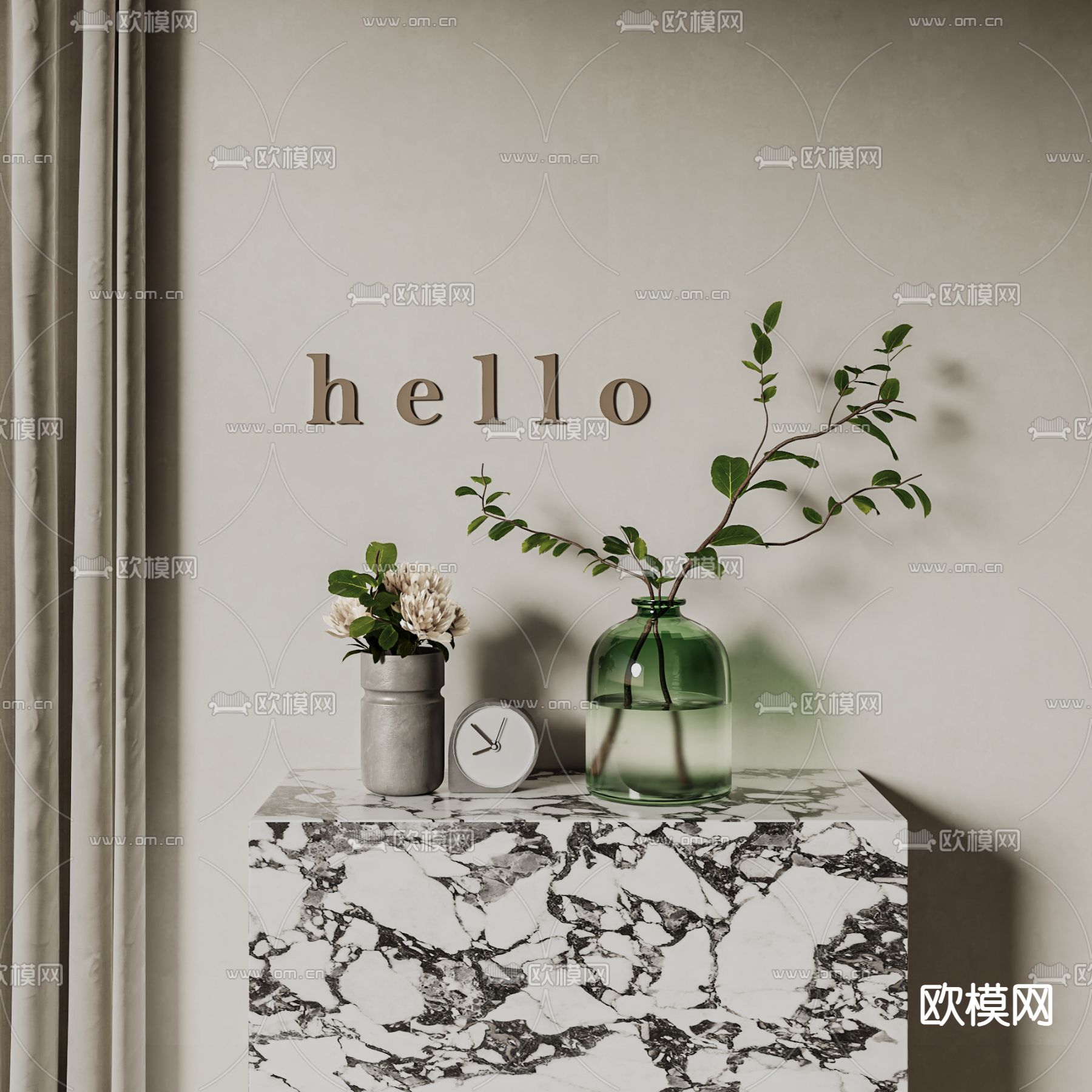 水养植物 水生绿植3d模型下载