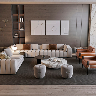  Minotti 组合沙发su模型 