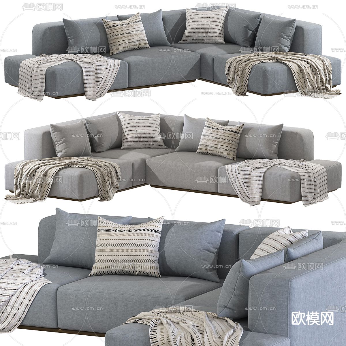 CORNER 转角沙发3d模型下载（渲染图1）