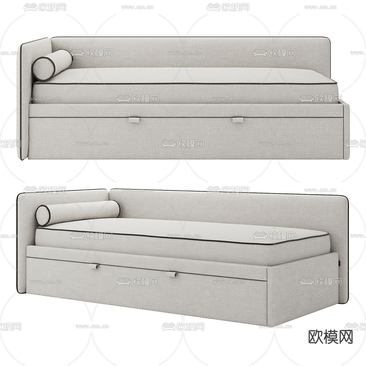 新中式多人沙发3d模型下载（渲染图2）