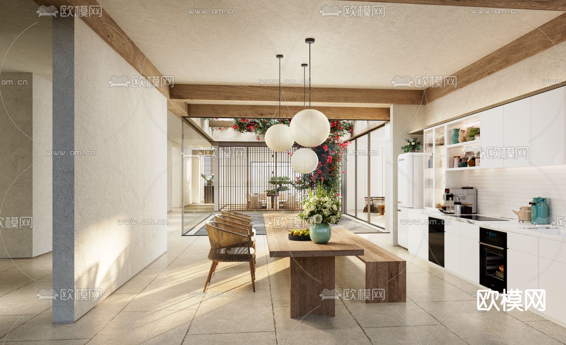 酒店会所会客厅3d模型下载（渲染图2）