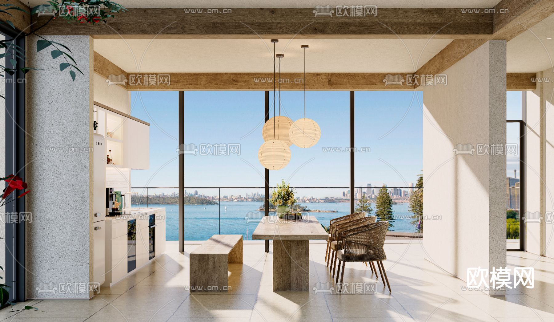 酒店会所会客厅3d模型下载（渲染图3）