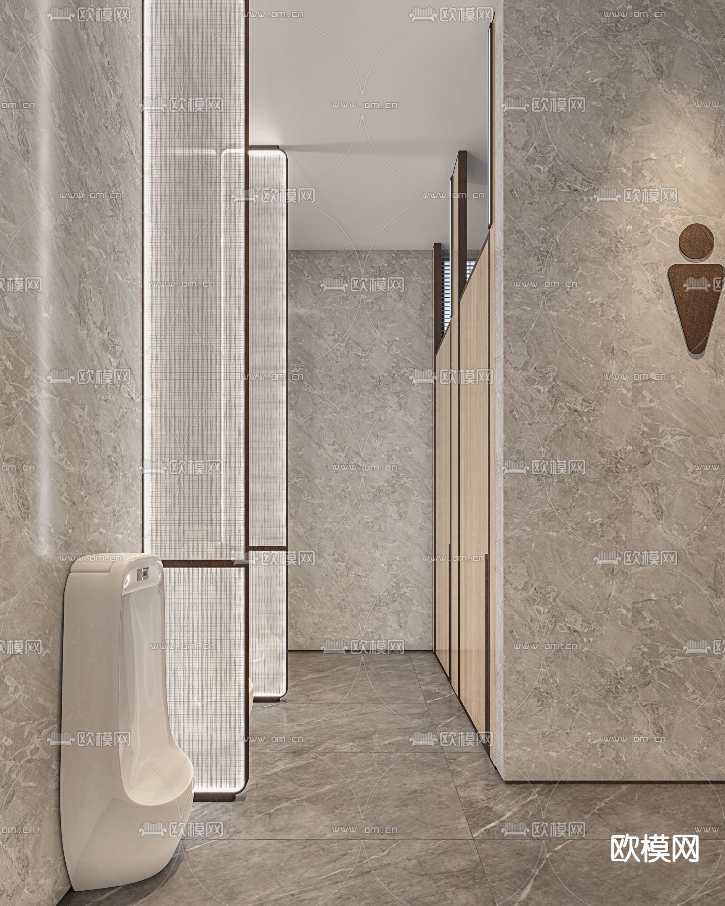 现代卫生间3d模型下载（渲染图2）