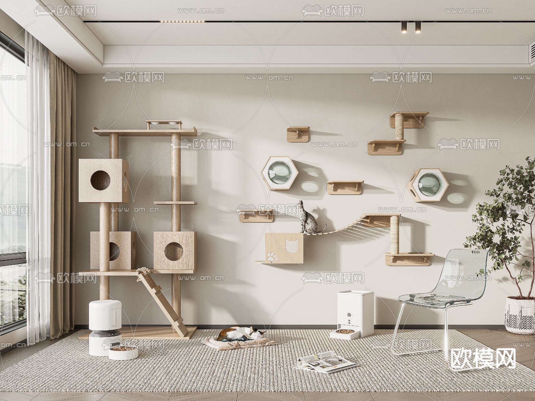 猫爬架 宠物用品3d模型下载