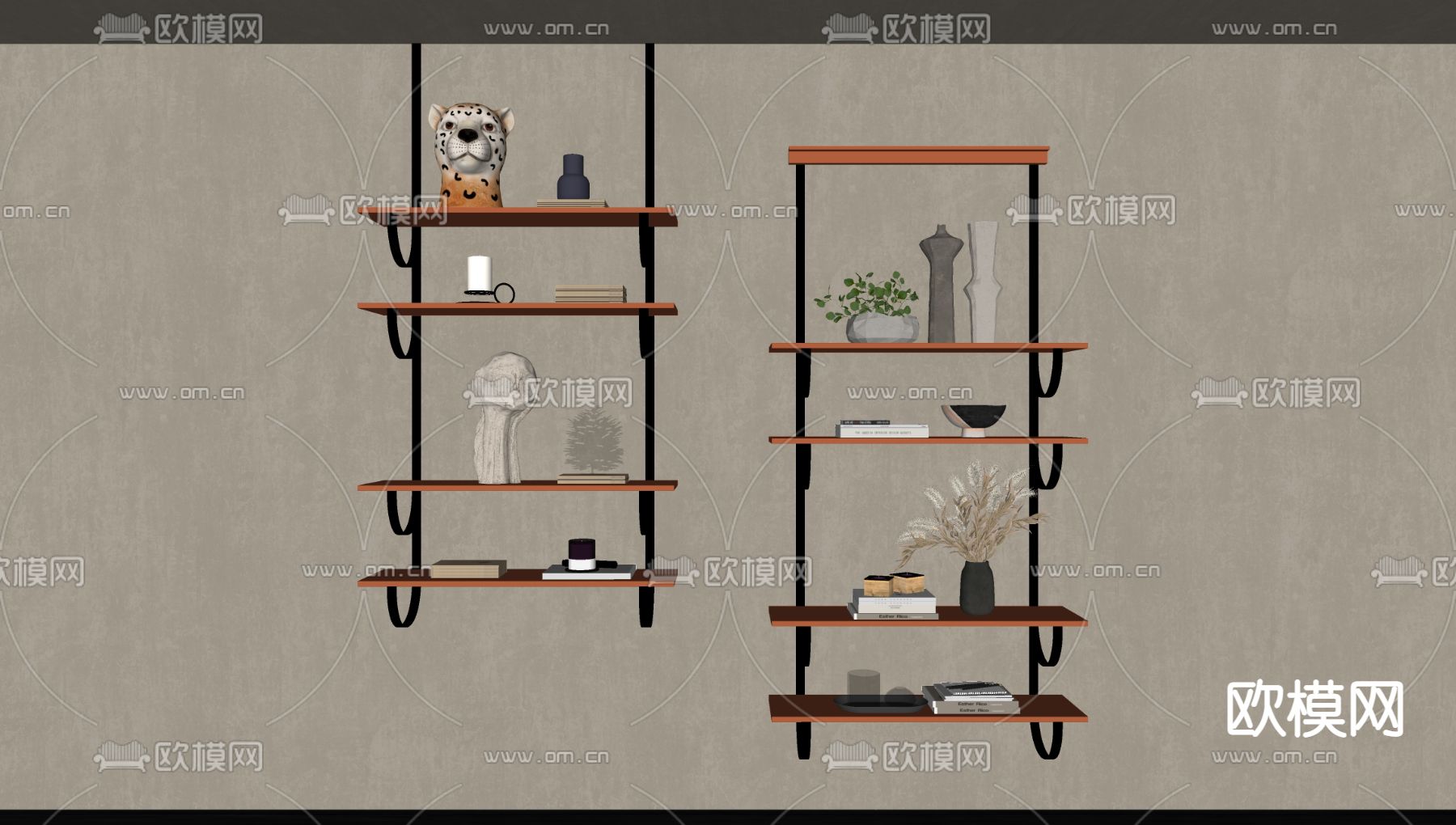 工业风装饰吊架su模型下载（渲染图2）