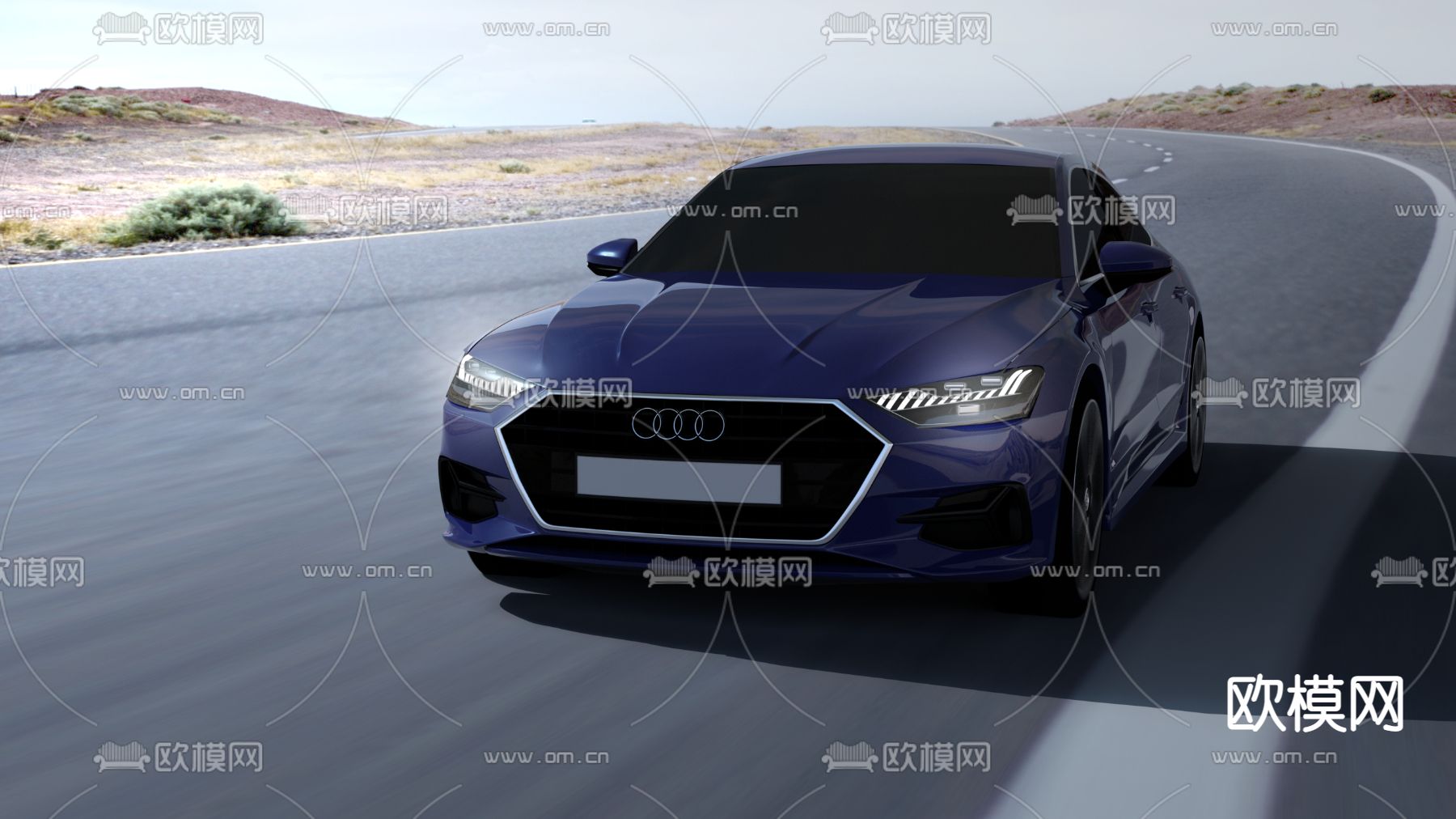 现代奥迪轿车免费3d模型下载