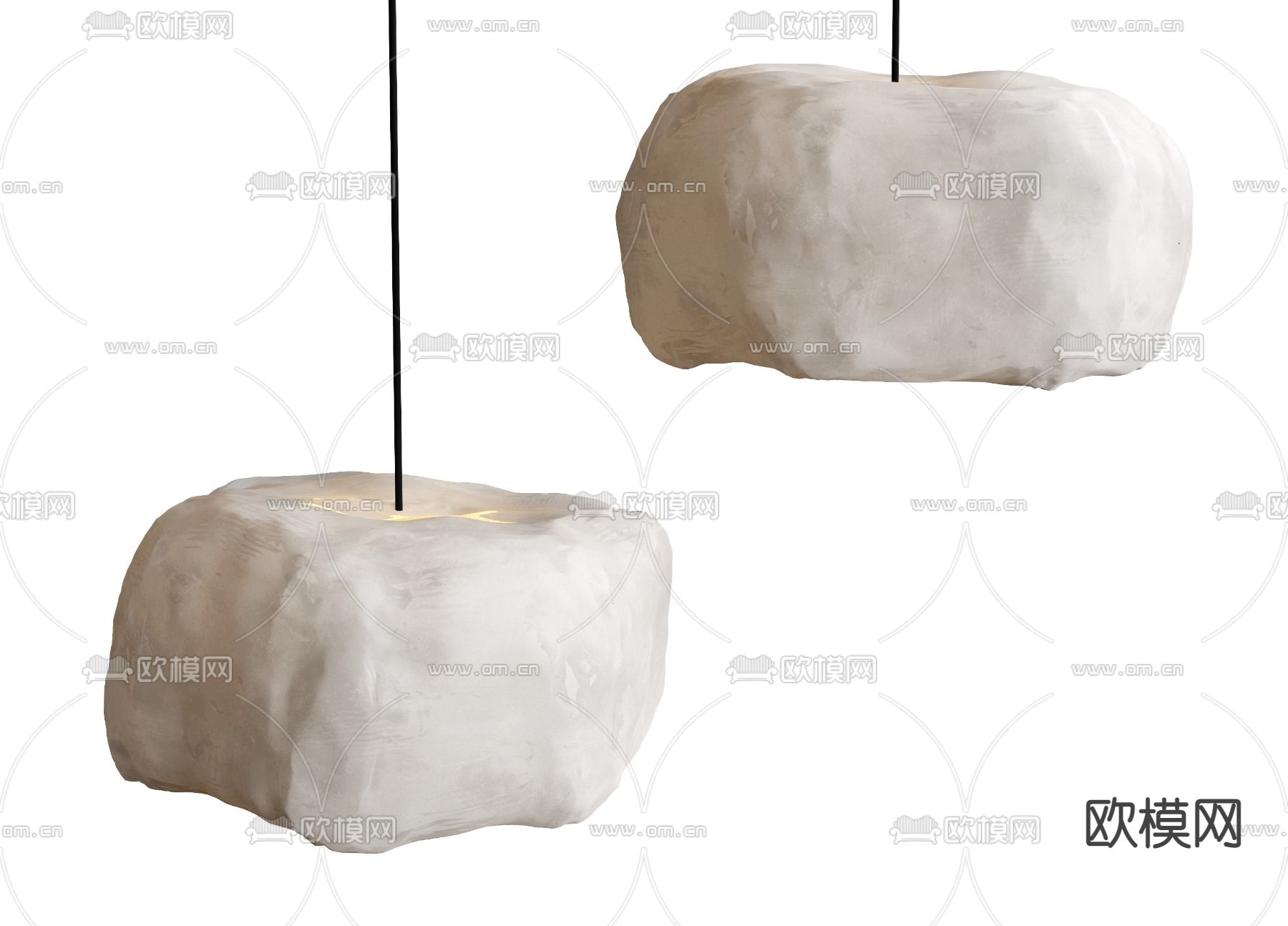 北欧云层吊灯su模型下载（渲染图1）