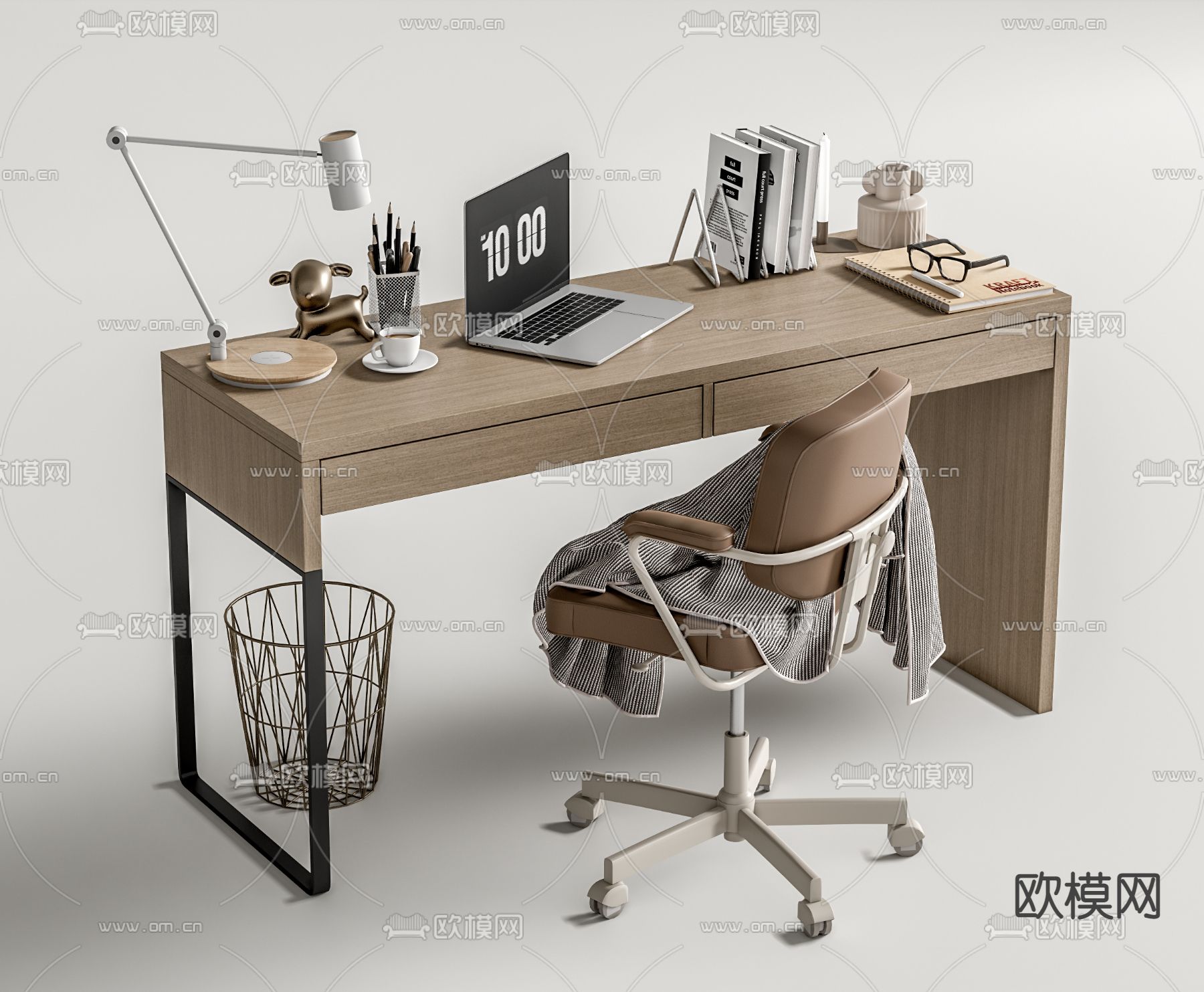 现代书桌椅su模型