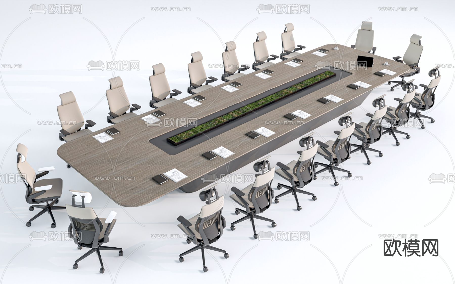 现代会议桌椅su模型下载_ID13004893_sketchup模型下载-欧模网