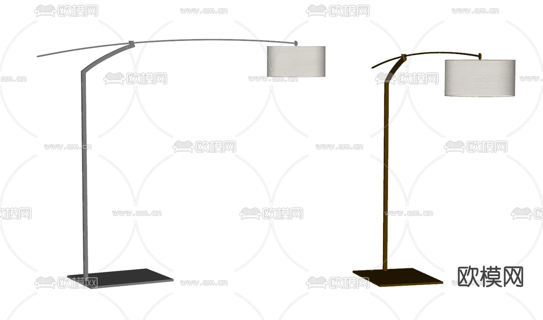 落地灯 钓鱼灯su模型下载（渲染图2）
