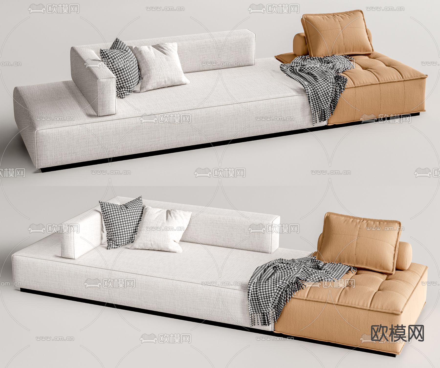 Minotti 布艺沙发su模型