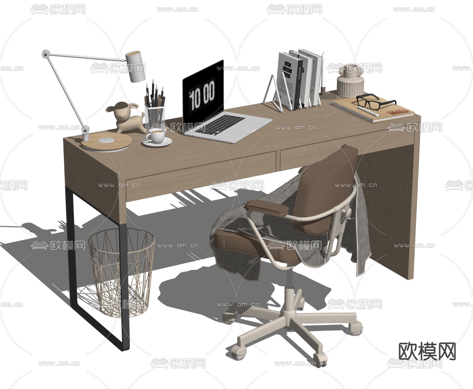 现代书桌椅su模型