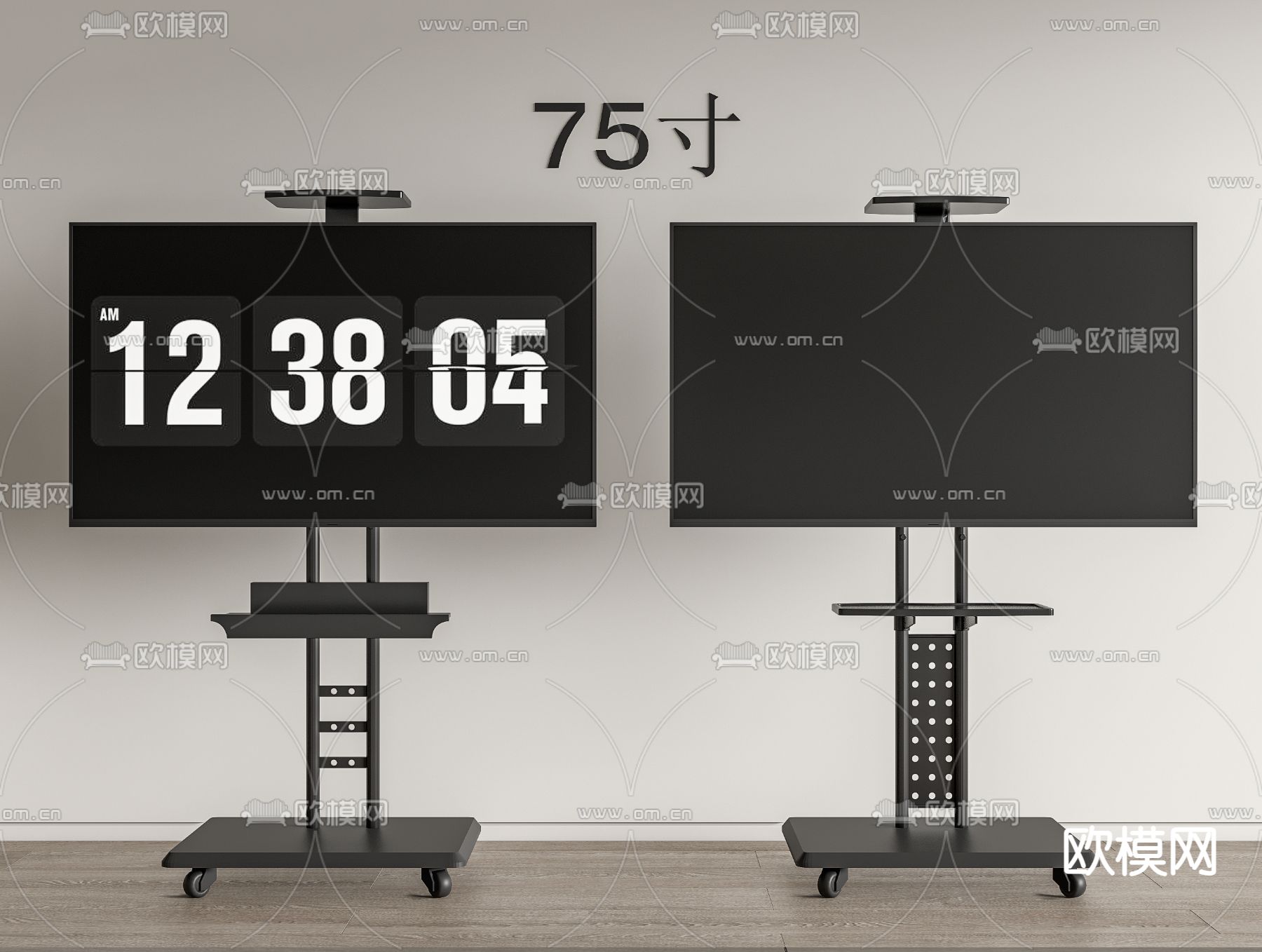 支架电视 电视机su模型下载（渲染图1）