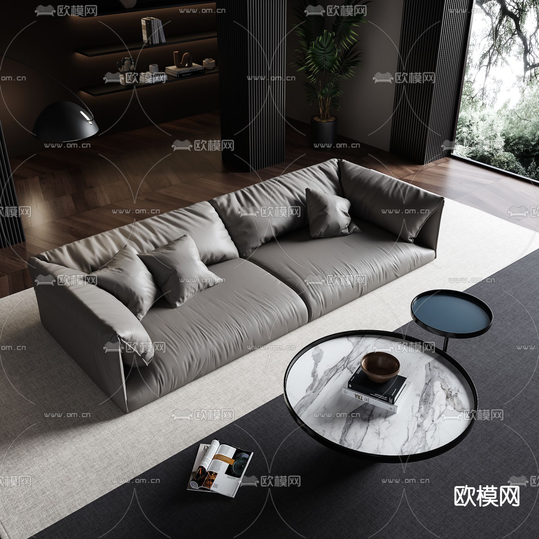 双人沙发 软体沙发3d模型下载