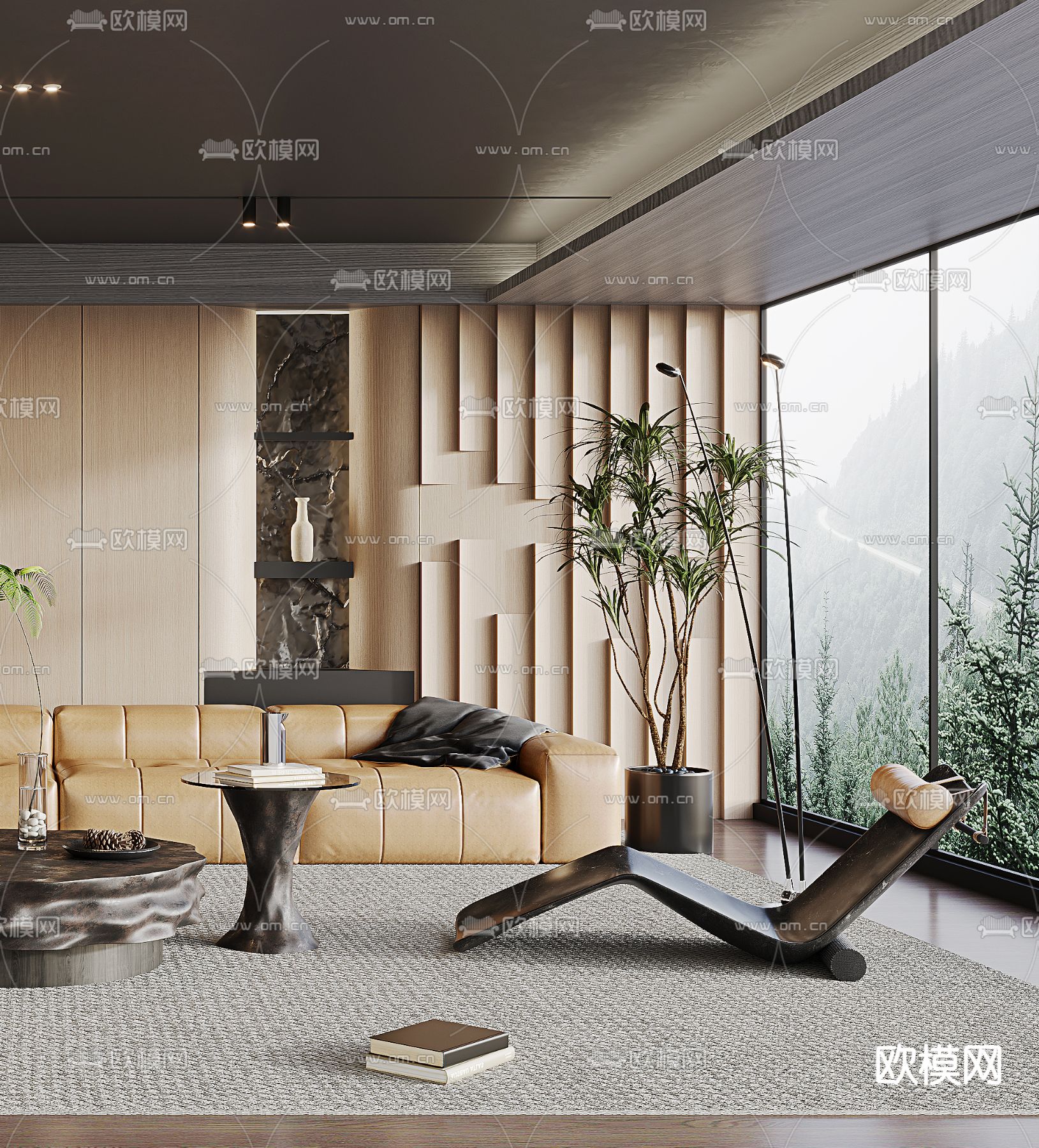 中古风客厅3d模型下载_ID13003766_3dmax免费模型-欧模网