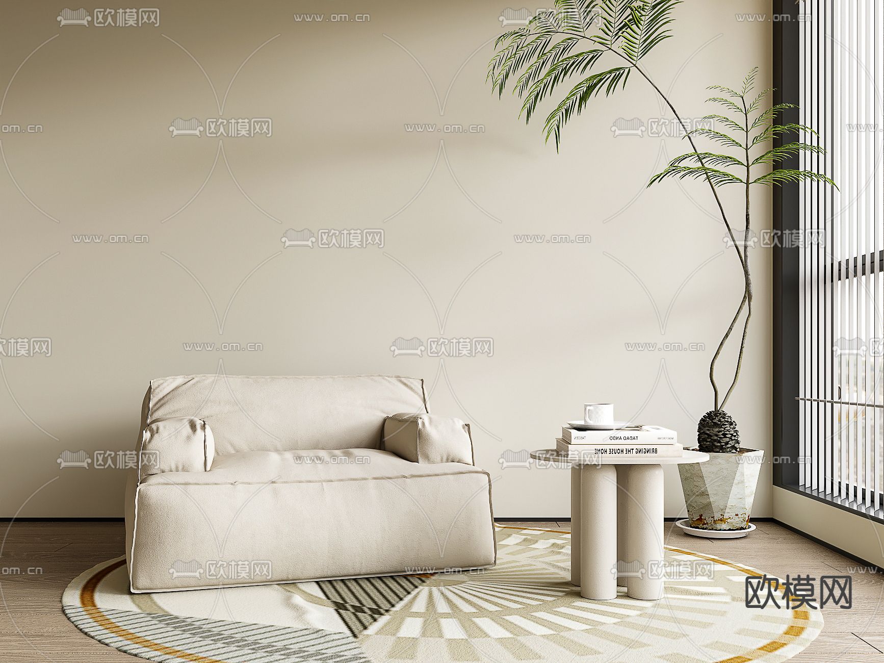 现代休闲沙发3d模型