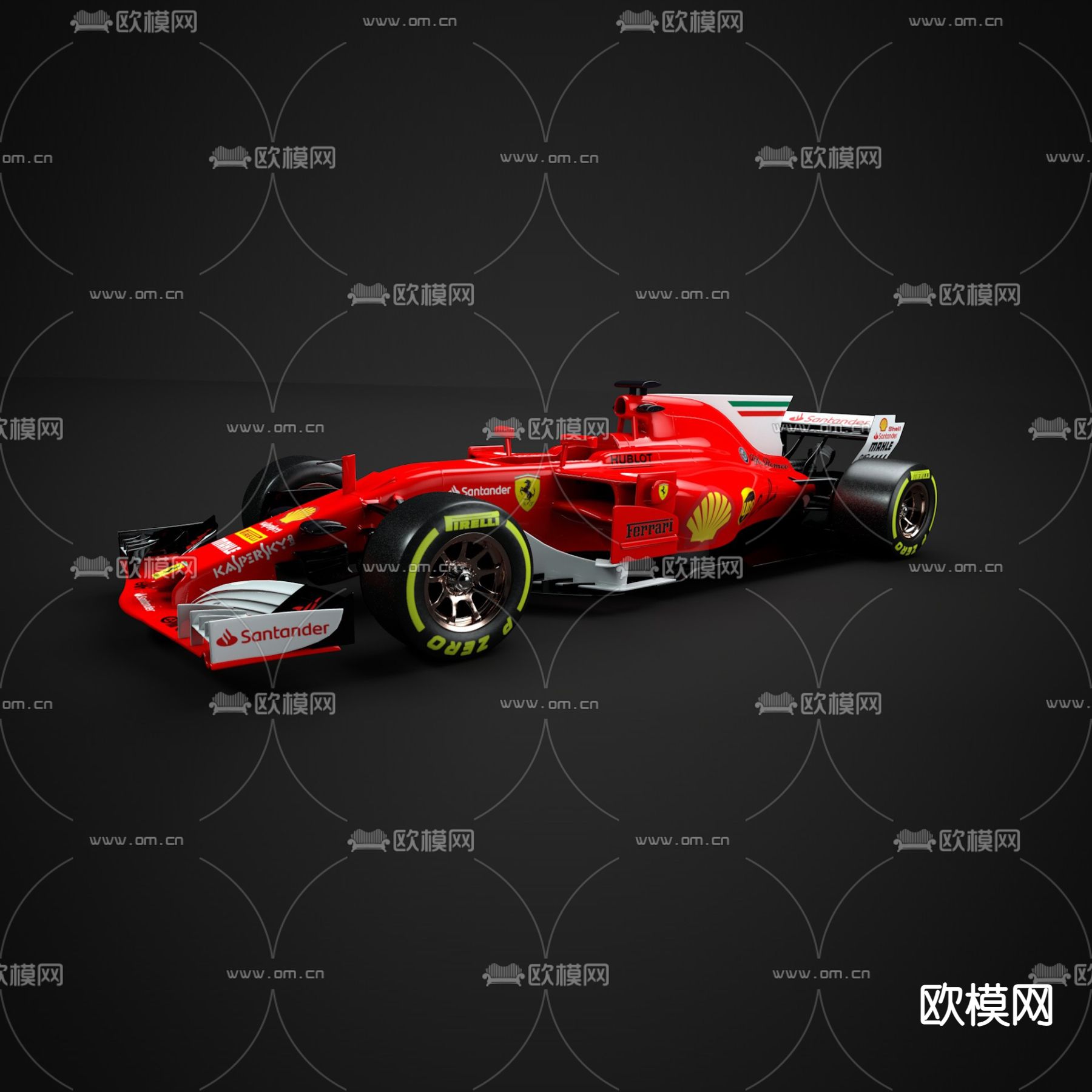 现代F1方程式赛车免费3d模型下载