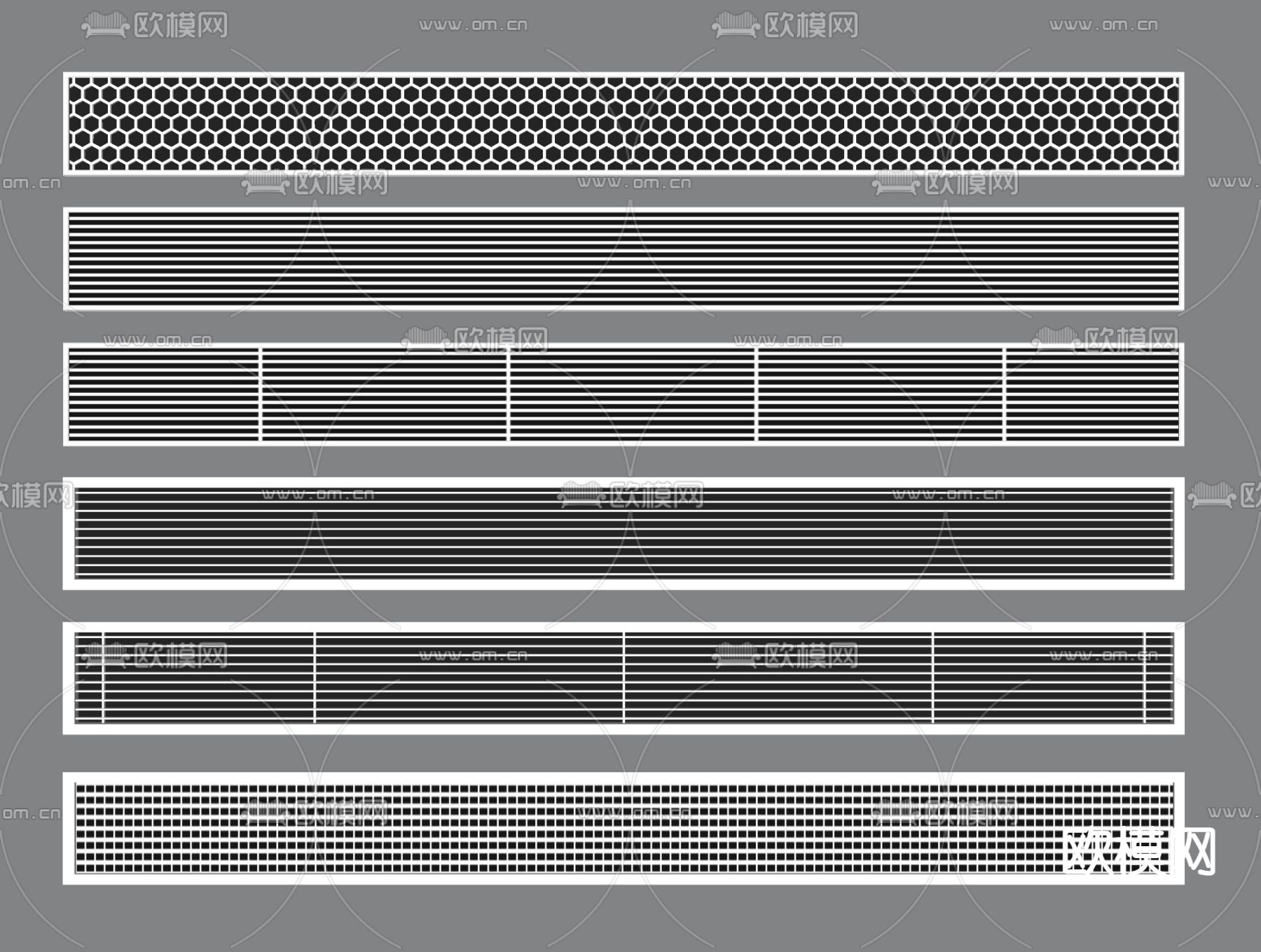 空调出风口 长条出风口su模型下载（渲染图2）