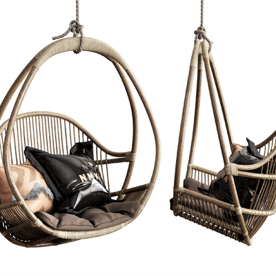  北欧吊椅 秋千椅su模型 