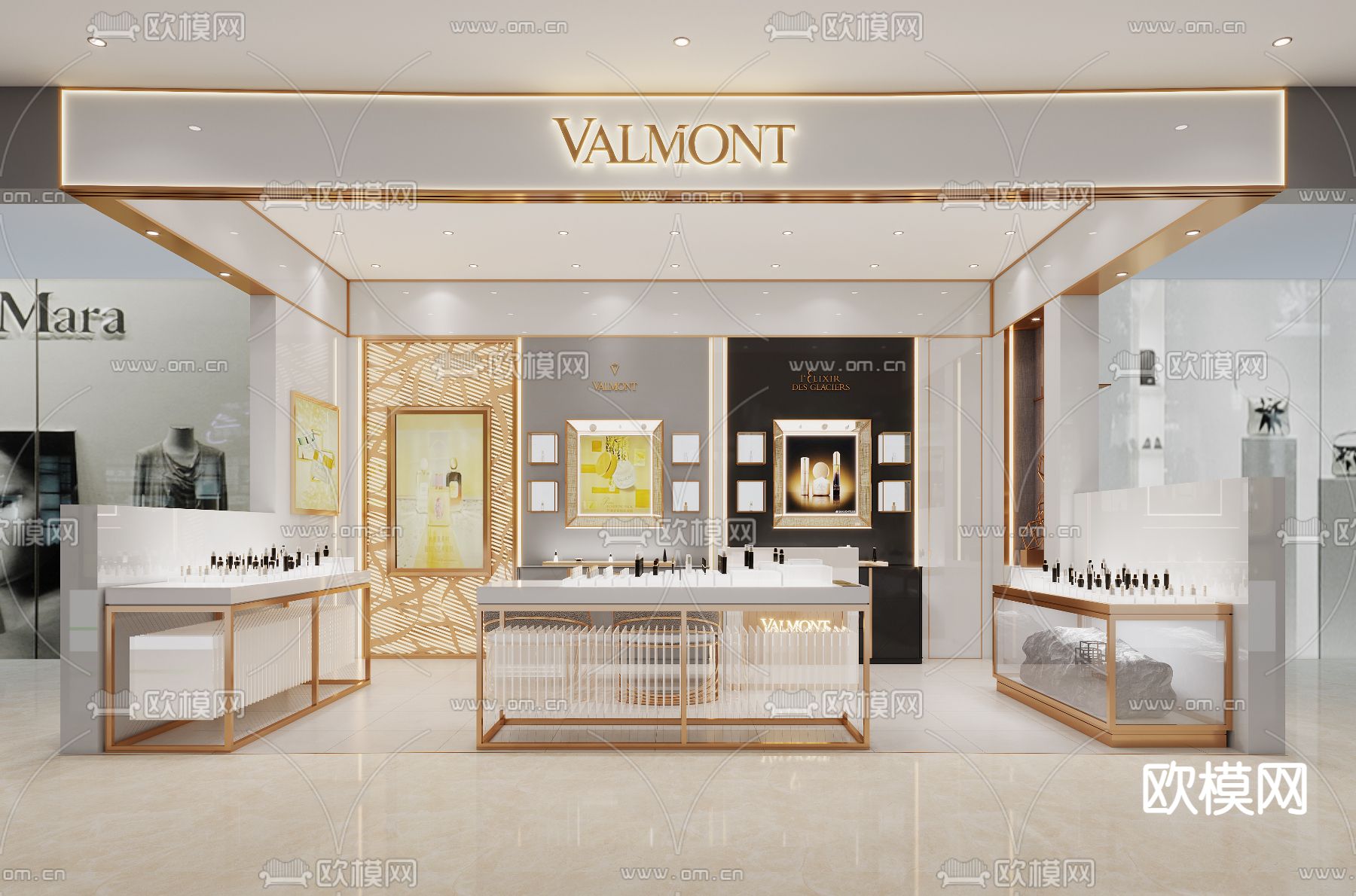 美妆店 化妆品店3d模型下载