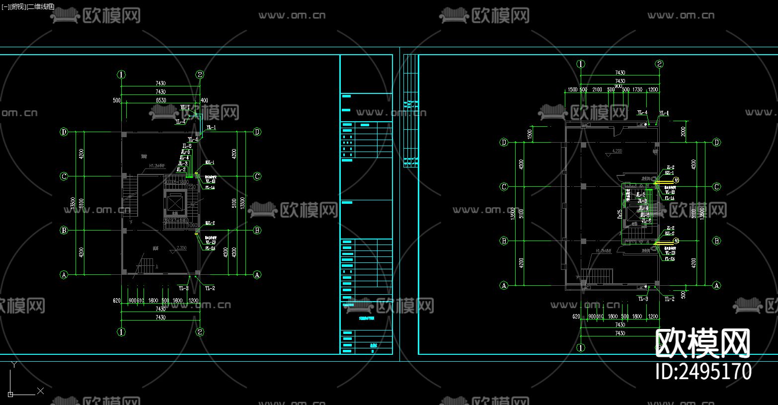 住宅给排水CAD施工图下载（渲染图3）
