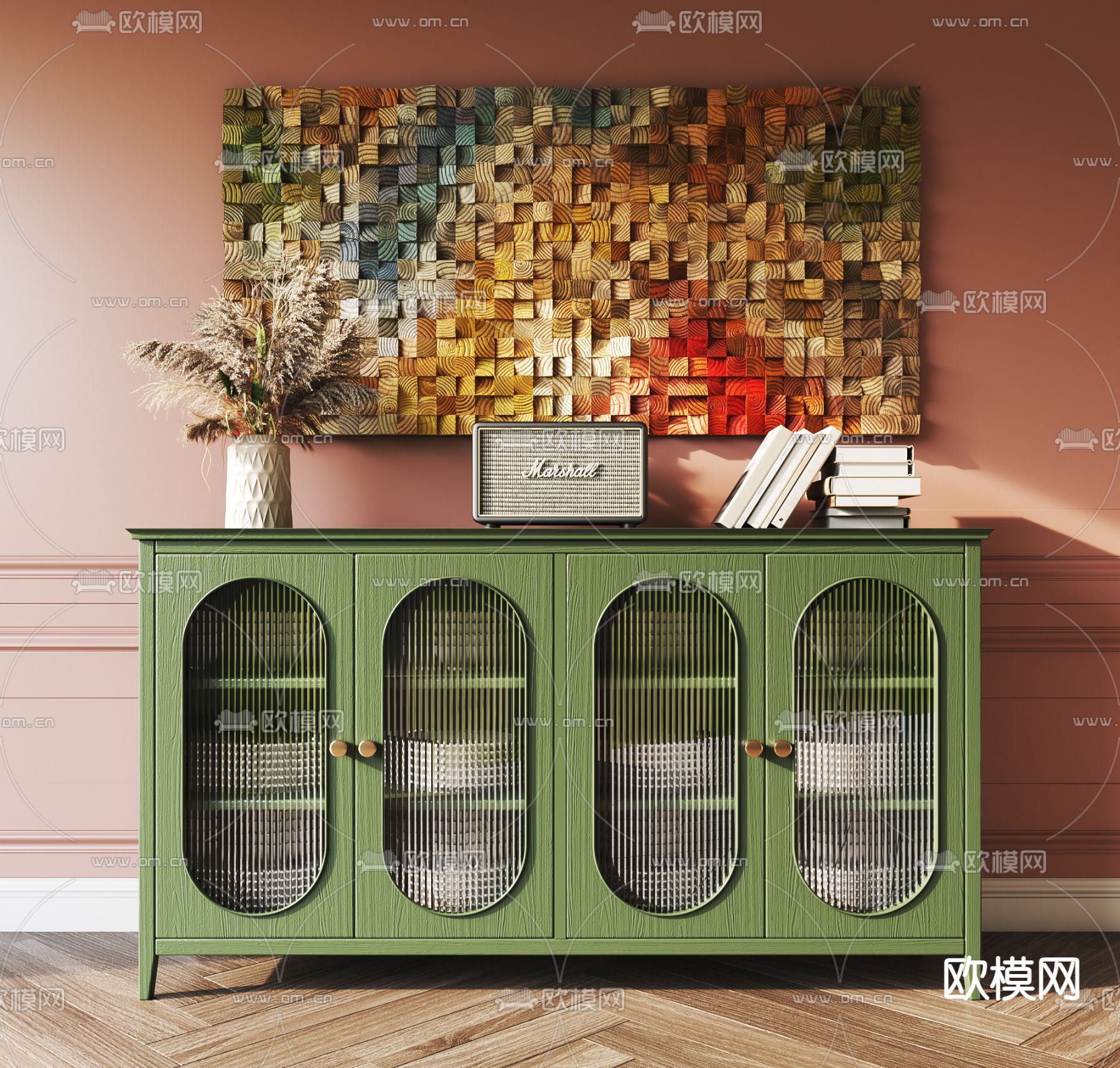 北欧餐边柜3d模型下载