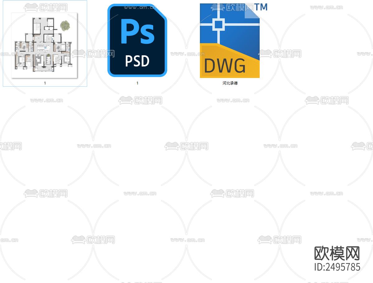 250平平面设计cad施工图下载（渲染图2）