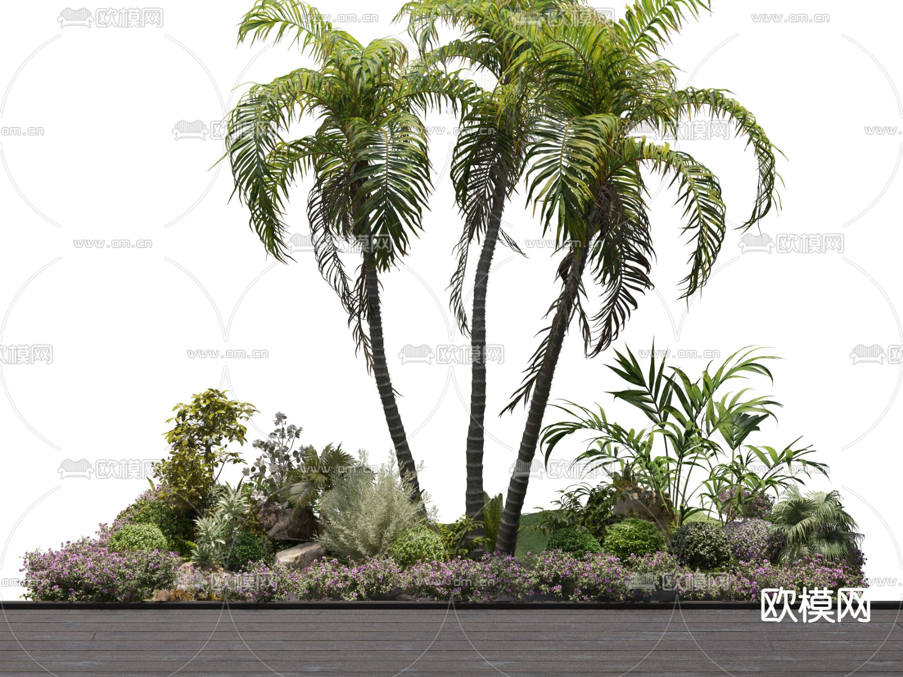 植物堆 植物景观3d模型下载_ID13004304_3dmax免费模型-欧模网