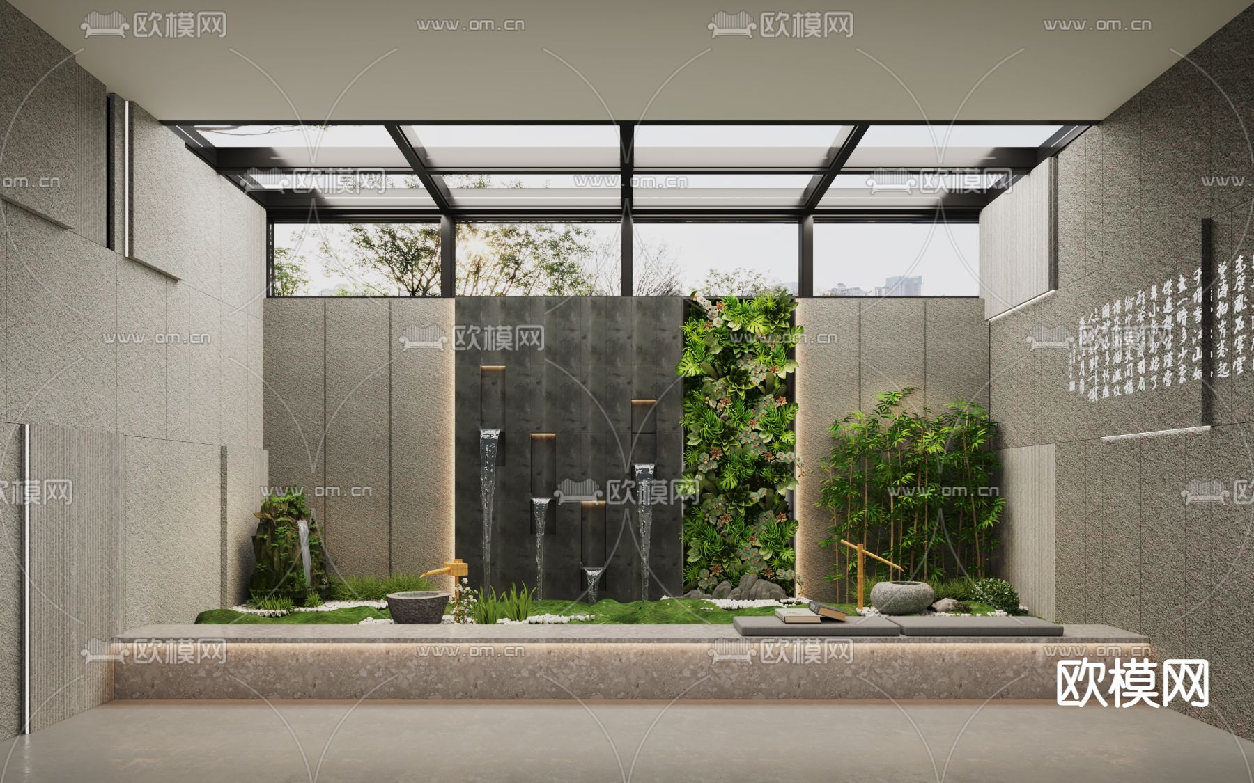 室内绿植 景观小品3d模型下载