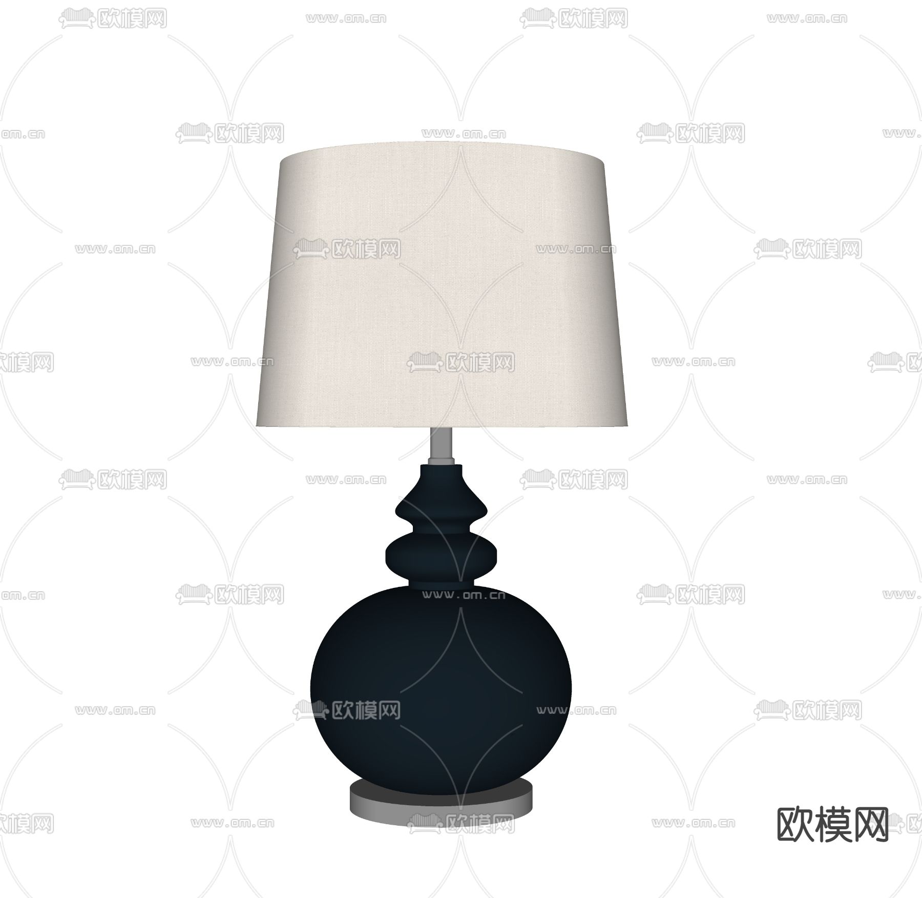 现代玻璃台灯 葫芦台灯su模型