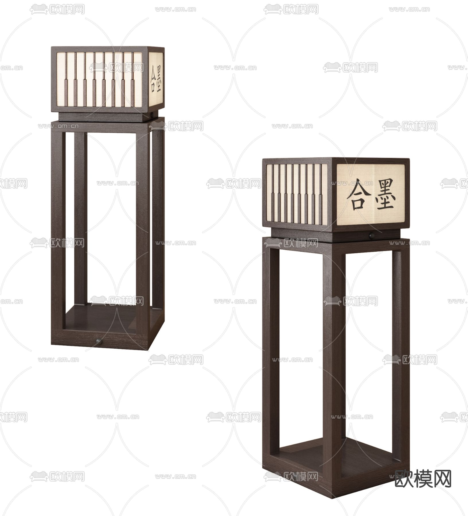 新中式户外灯 景观灯 落地灯3d模型下载