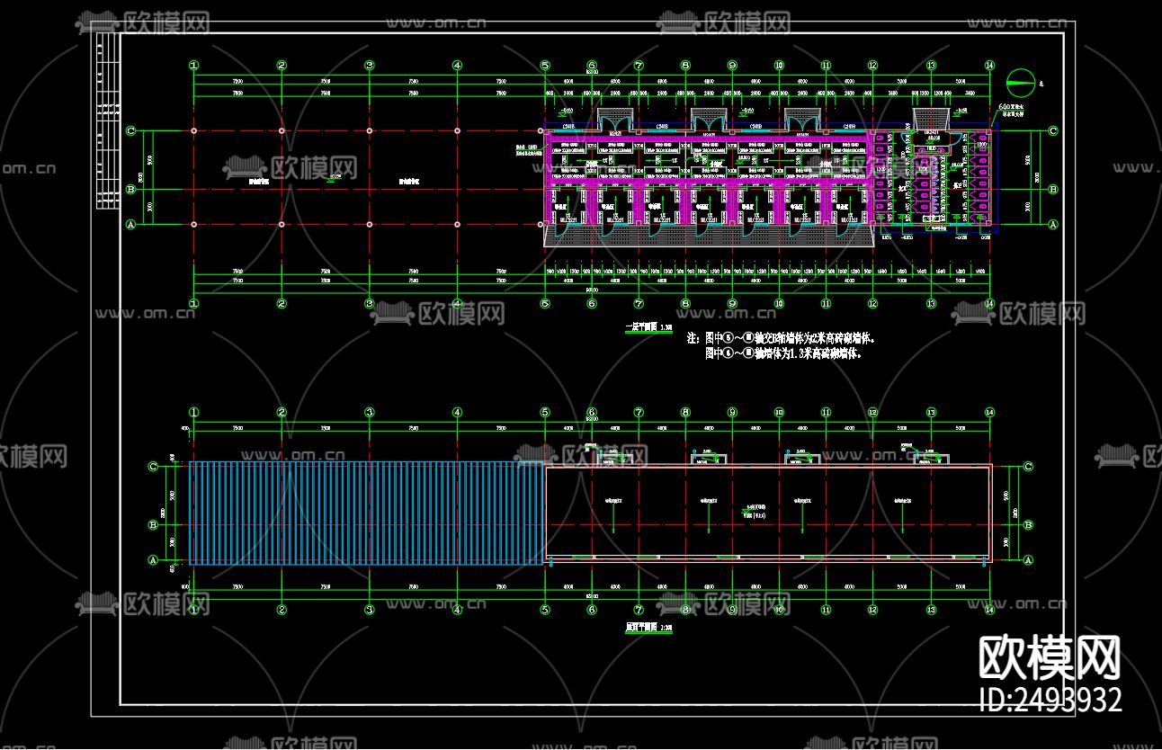 孙园人民法庭给排水cad施工图下载（渲染图3）