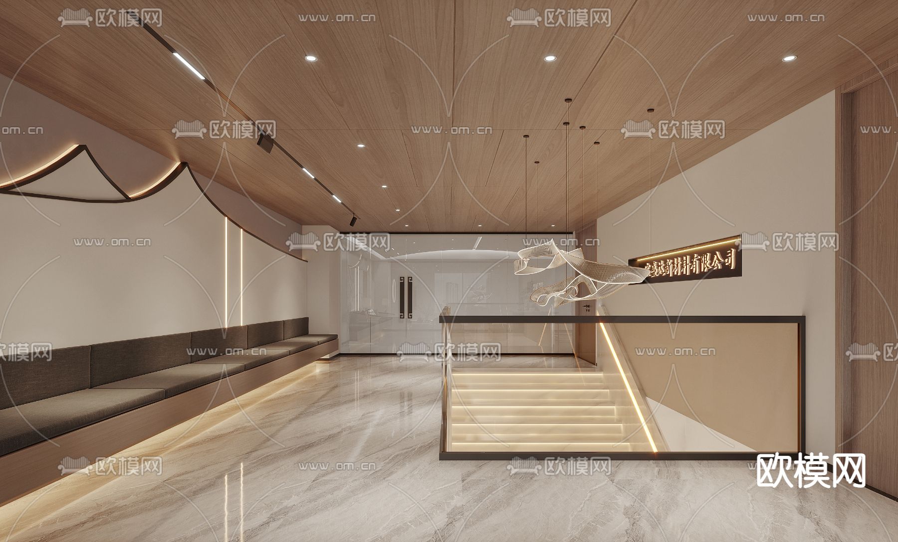 办公室楼梯间 走廊3d模型