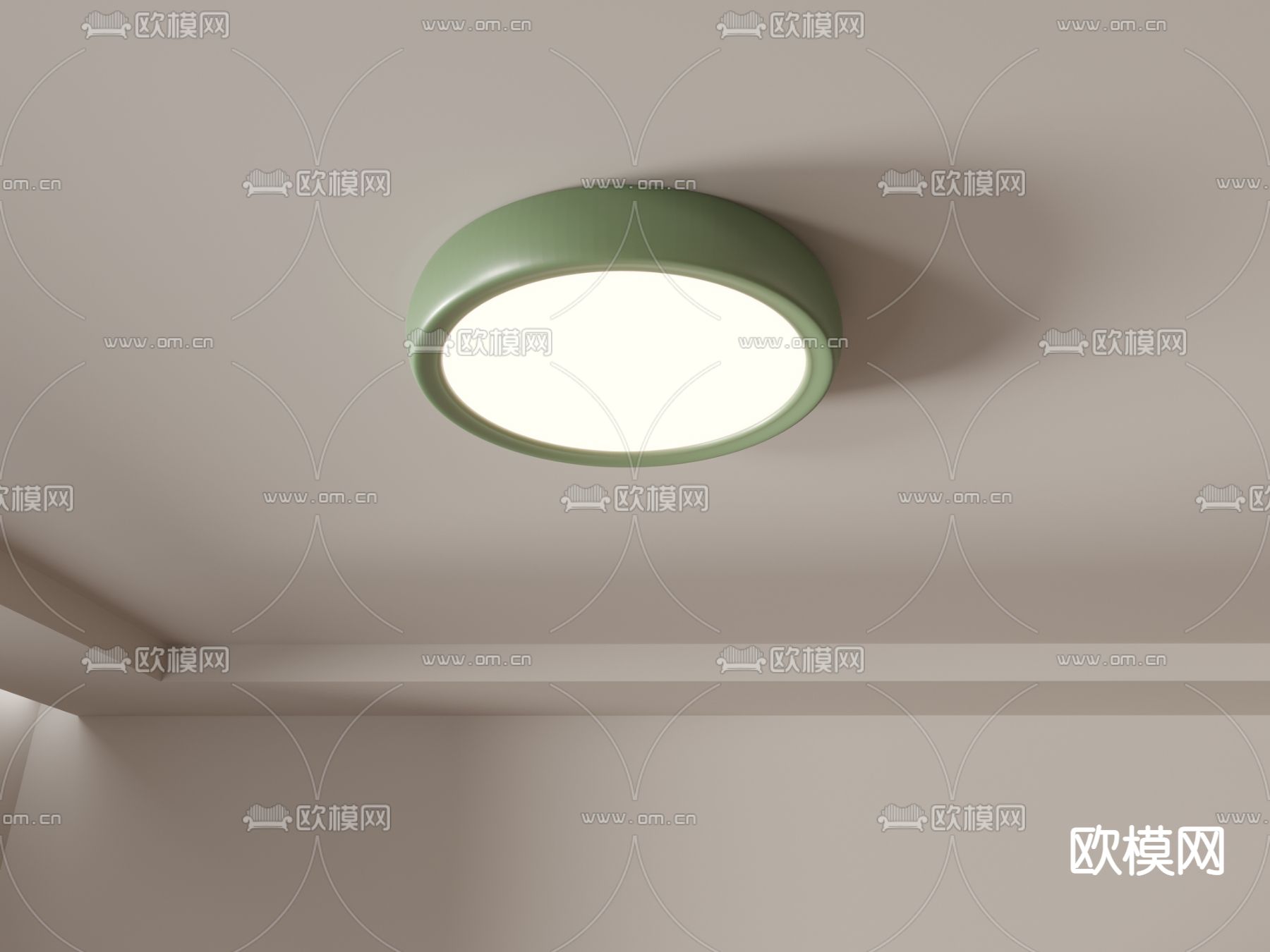北欧艺术吸顶灯su模型下载（渲染图5）
