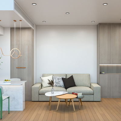  公寓客餐厅su模型 