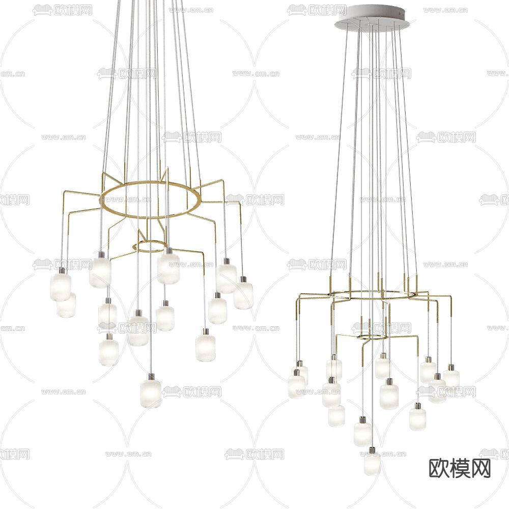 Prandina 金属吊灯 灯泡吊灯su模型